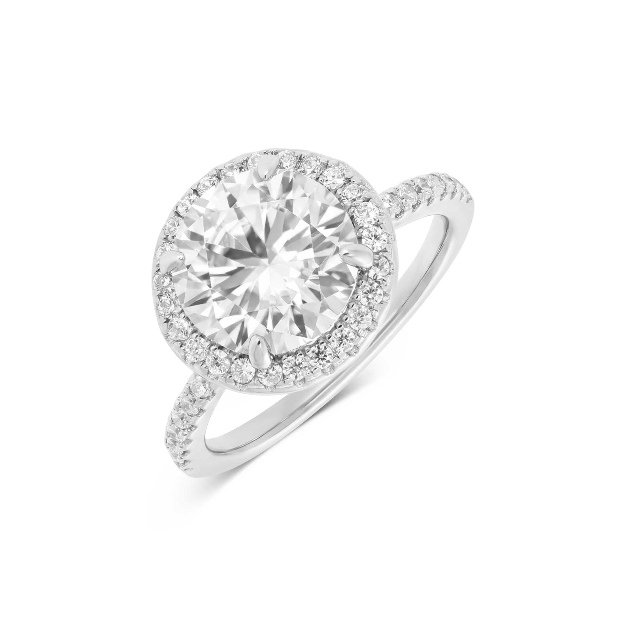 טבעת מוסונייט 3 קראט כסף 925 יוקרתית | דגם MR113RI