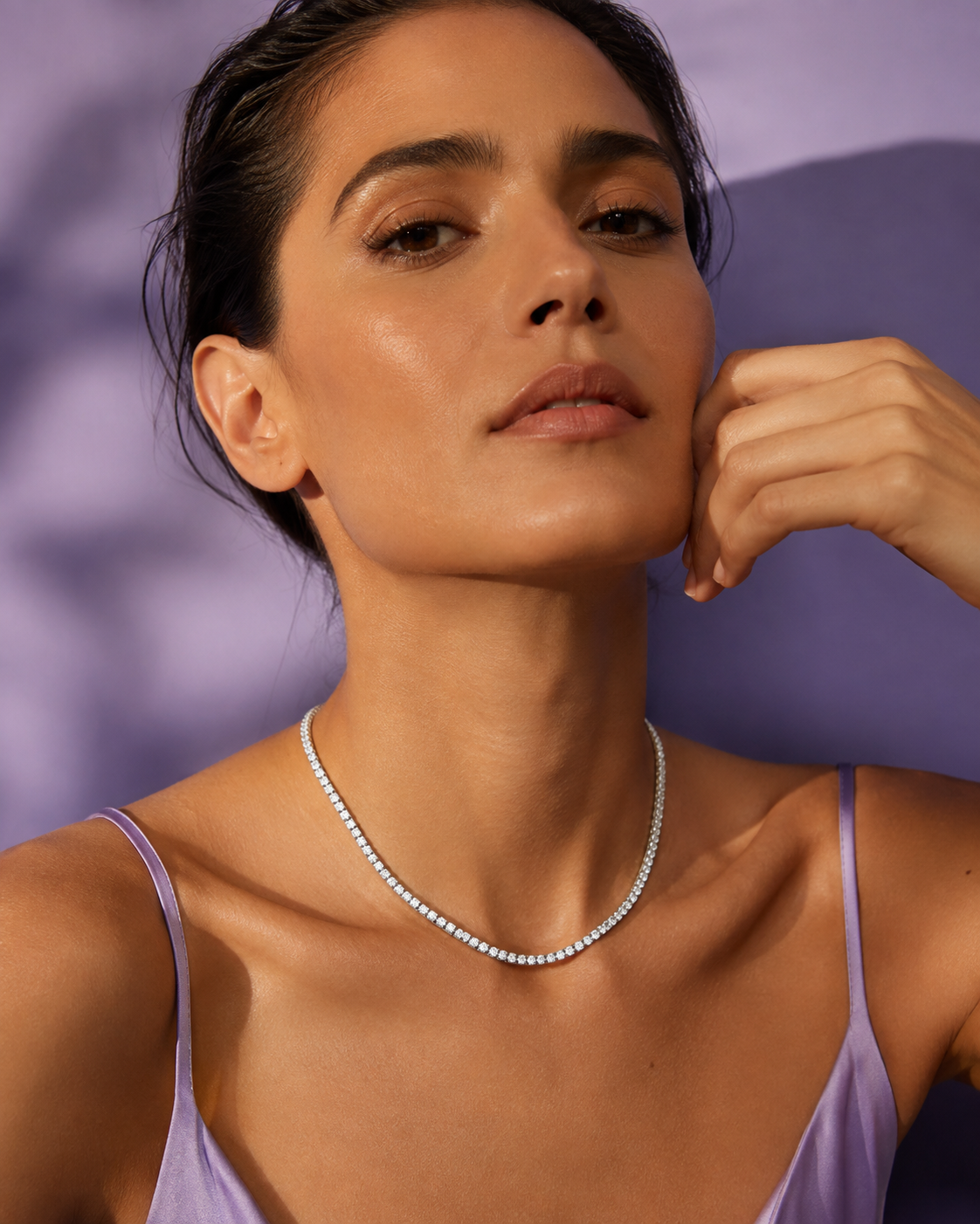 Arabella | Tennis Necklace 47 CT, 40 CM