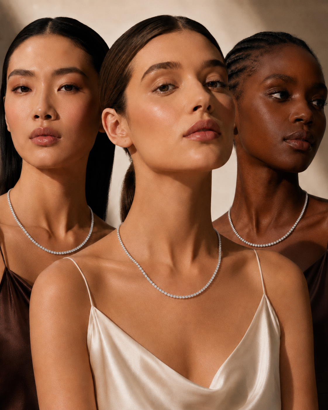 Genevieve | Tennis Necklace 70 CT, 60 CM