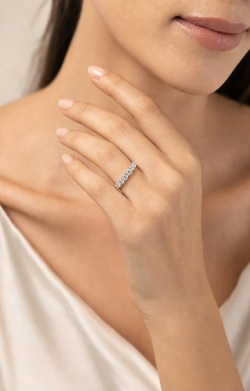 Bijou Ring 1.4 CT ADAM moissanite ring in sterling silver with a clean precise bezel setting